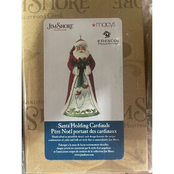 Jim Shore Santa Holding Cardinals Figurine - Picture 2 of 3